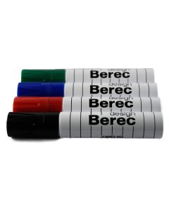 Berec Whiteboard-Marker Jumbo 4er Etui, Blau/Grün/Rot/Schwarz