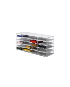 Styro Dokumentenablage styropost Transparent, 20 Fächer