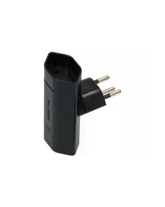 Max Hauri Abzweigstecker 2x T13 T-Form, Schwarz