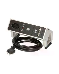 Bachmann Tischsteckdosenleiste DESK 2 1x T13 1x USB A Doppelladegerät