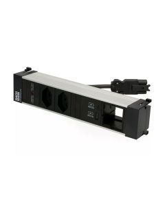 Bachmann Einbausteckerleiste POWER FRAME 2x T13, 1x USB A/C, 1x Leer