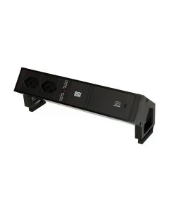 Bachmann Tischsteckdosenleiste DESK 2, 2x T13, 1x USB C 60W, Schwarz