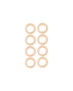 lalana Holzring Hölzerner Ring 3.5 cm, 8 Stück