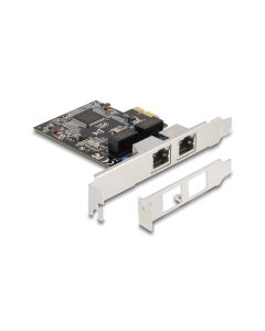 Delock Netzwerkkarte 2xRJ45 Gigabit PCI-Express x1