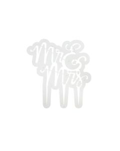 PME Kuchen-Topper Mr. & Mrs. 1 Stück, Weiss