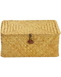 diaqua® Aufbewahrungsbox Straw 29 x 19 x 13 cm, Nature