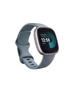 Fitbit GPS-Sportuhr Versa 4 Smartwatch Dunkelblau/Silber
