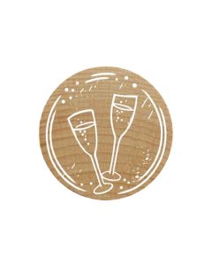 Woodies Stempel Sektgläser 1 Stück