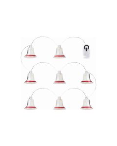 Sirius Weihnachtslichterkette Tiffany Glocke, 8 Lampen, Rot