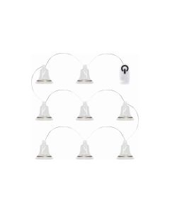 Sirius Weihnachtslichterkette Tiffany Glocke, 8 Lampen, Silber