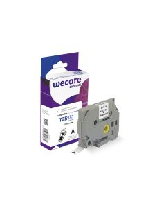 Wecare Beschriftungsband TZE-131WE Schwarz auf Transparent