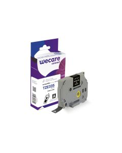 Wecare Beschriftungsband TZE-335WE Weiss auf Schwarz