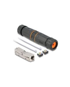 Delock Kupplung LSA – LSA, Cat.6A, IP68, Schwarz 1 Stück