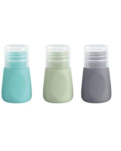 diaqua® Kosmetikflaschen 3er Set, Türkis/Hellgrün/Grau