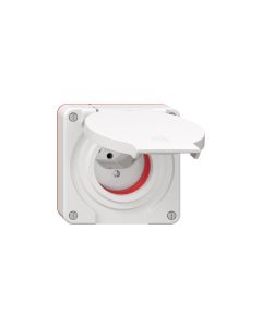 Feller UP-Steckdose NEVO 1x T13 IP55, Weiss