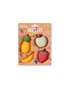 Decora Guetzli-Ausstecher-Set 4 Stück, Früchte