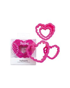 Decora Guetzli-Ausstecher-Set 4 Stück, geschmücktes Herz