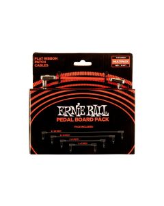 Ernie Ball Patch-Kabel 6404 Flat Ribbon, Multipack – 10 Stück, Rot