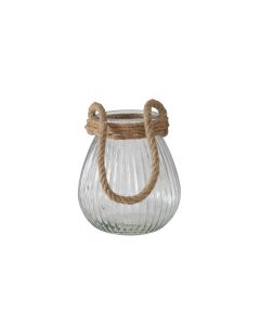 Boltze Windlicht Fario 23 cm, Transparent