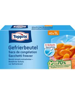 Toppits Gefrierbeutel Gefrierbeutel 1 Liter 40 Stück