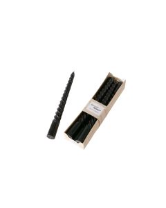 Boltze Stabkerze Twisto 6er Set, Schwarz