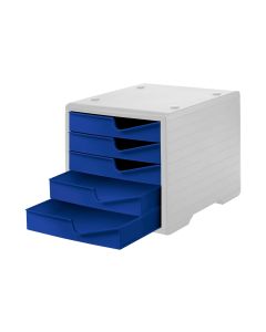 Styro Schubladenbox Styroswingbox Lichtgrau/Blau