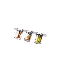 Silwy Feinkost-Magnetgläser-Set, 192 ml 0.192 l, Transparent/Weiss