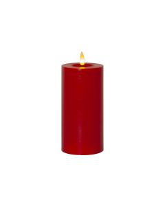 Star Trading LED-Kerze Pillar Flamme Flow, 17.5 cm, Rot