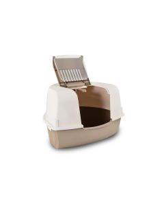 MP Bergamo Katzentoilette Ariel Ecke, 58 x 47 x 38 cm, Beige