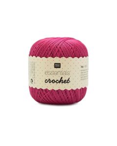 Rico Design Häkel- und Strickgarn Essentials Crochet 50 g, Pink