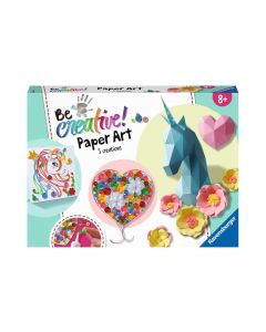 Ravensburger Bastelset Be Creative Paper Art Flowers & Unicorn