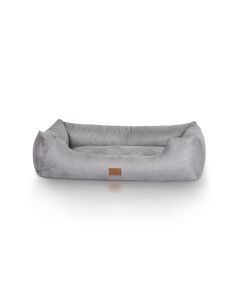 Knuffelwuff Hunde-Bett Dreamline Velour XXL, 120 x 85 cm, Grau