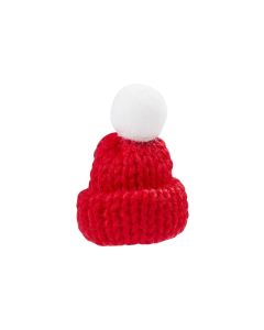 HobbyFun Mini-Utensilien Strick Mütze 2 Stück, Rot