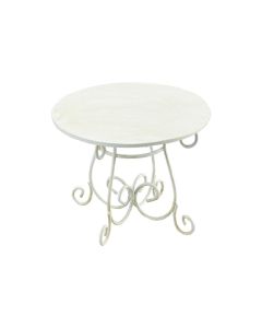 HobbyFun Mini-Möbel Tisch 6.6 x 8 cm, Weiss