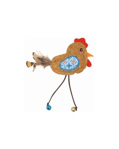 Nobby Katzen-Spielzeug Kork Vogel mit Catnip, Blau, 17 cm