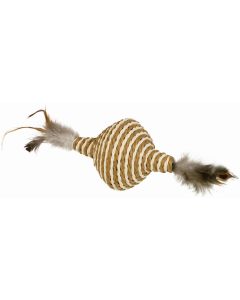 Nobby Katzen-Spielzeug Kreisel mit Rassel und Federn, 11 cm
