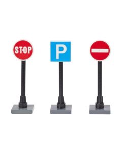 HobbyFun Mini-Utensilien Verkehrsschilder 3 Stück