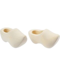 HobbyFun Mini-Utensilien Holzschuhe Hellbraun