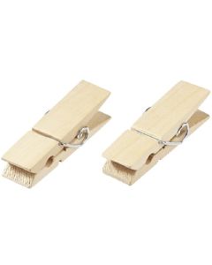 HobbyFun Mini-Utensilien Holzklammern Natur