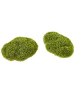 HobbyFun Mini-Utensilien Moos Steine 6 cm, 2 Stück