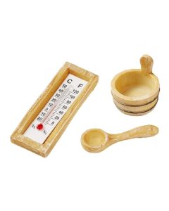 HobbyFun Mini-Utensilien Sauna Zubehör 3-teilig