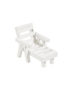 HobbyFun Mini-Möbel Liege 8 x 5 x 5.5 cm, Weiss