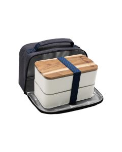 Akinod Bento und Lunchbag 11H58 Weiss