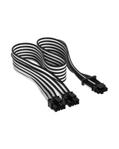 Corsair Premium 12+4-Pin 12VHPWR 600 W Kabel Schwarz Weiss