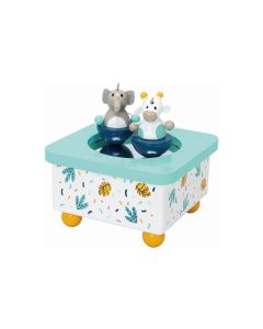 Spielba Holzspielwaren Musikspieldose Elefant & Giraffe