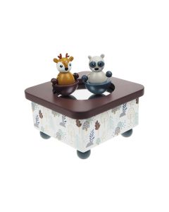 Spielba Holzspielwaren Musikspieldose Waschbär & Reh