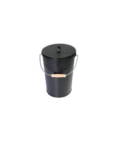 Kamino Ascheeimer mit Deckel, 15 l, Schwarz