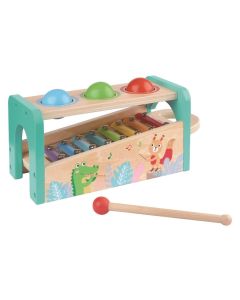 Spielba Holzspielwaren Musikspielzeug Hammerspiel mit Xylofon