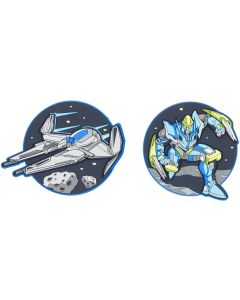 Schneiders Badges Spaceship + Transformers, 2 Stück