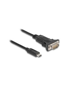 Delock Serial-Adapter USB-C – RS-232 D-Sub 9 Pin mit Schraube 0.25m